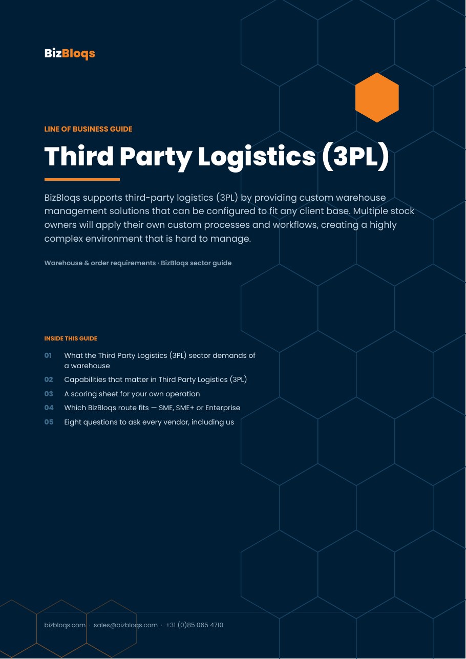 Third Party Logistics (3PL) — Magazijn- en ordereisen
